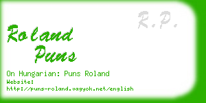 roland puns business card